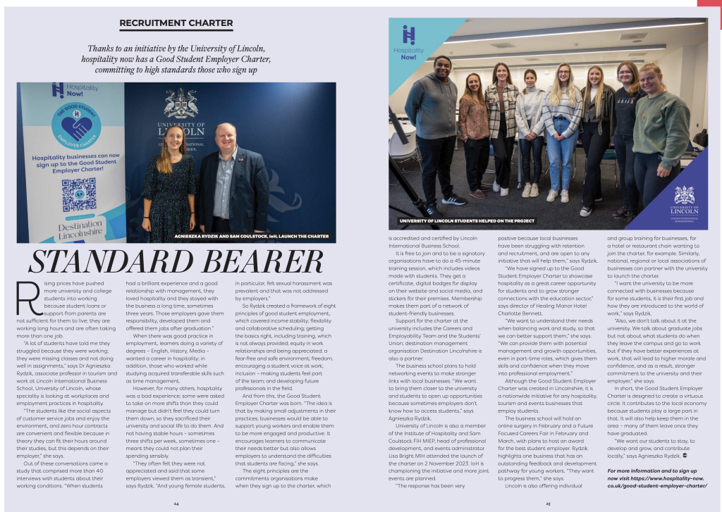 Article in the IoH Magazine
